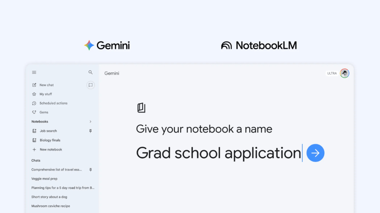 Google, Gemini'a NotebookLM entegrasyonlu Notebooks özelliğini ekledi - Zolpix Blog
